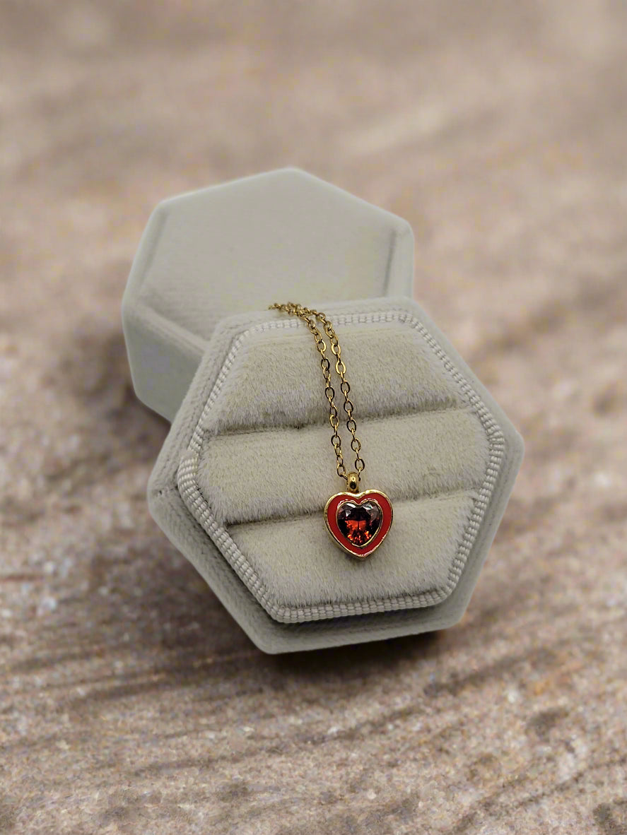 Ruby Heart Necklace