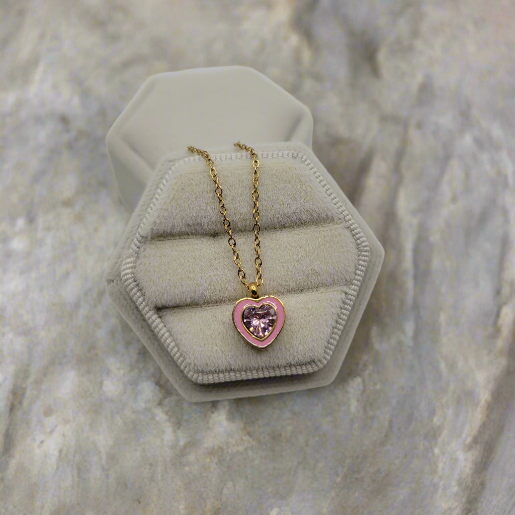 Blush Heart Necklace