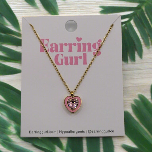 Blush Heart Necklace