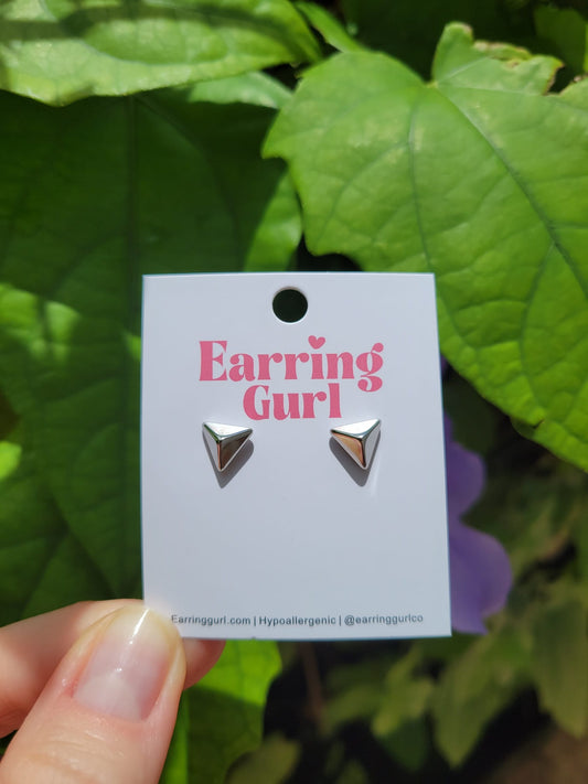 Pyramid Stud Silver